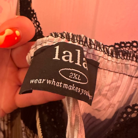 COPY - EUC Dressed in Lala Money Honey Plisse Slip Dress in Pretty Kitty - Picture 3 of 3